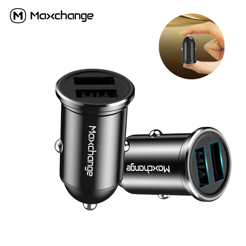 

Newest Mini USB Car Phone Charger Dual Port Universal Mobile Phone 3.1A Car Fast Charger For Tablet GPS USB Charger Car Adapter