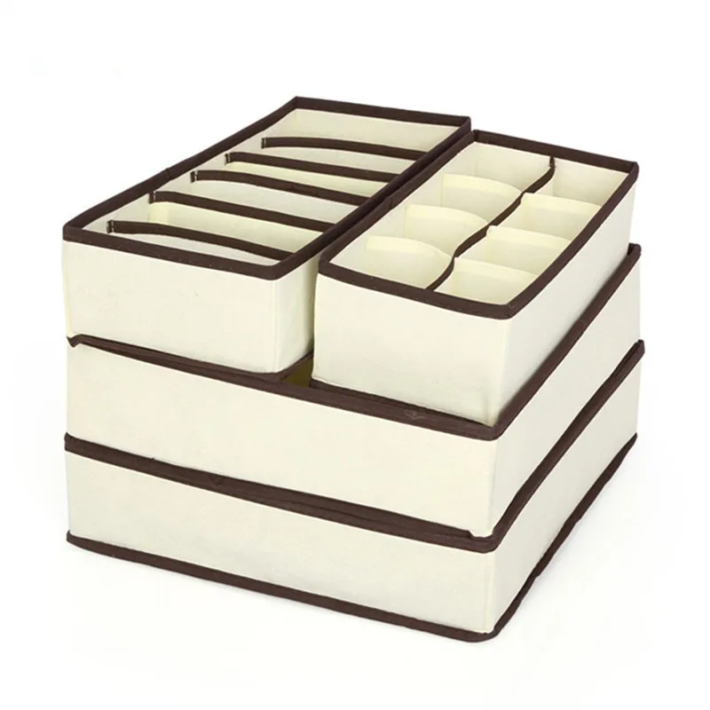 

Underwear Bra Storage Box clothes Organizer Drawer Divider Ties Boxes Socks Lidded Closet Bra Underpants Storage Container