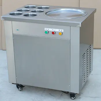 

CE approved 110V 220V flat pan freezing ice cream machine frying ice cream machine fried ice cream roll machine