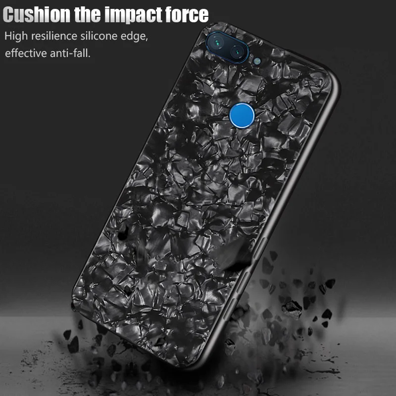 KXM1418_4_JONSNOW Tempered Glass Phone Case For Xiaomi Mi8 Lite Glossy Hard Back Cover Soft Silicone Edge for Mi 8 Lite Cases 6.26 inch