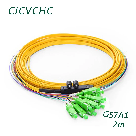 2 шт 12 ядерный ленточный кабель с SC/APC-G657A1-2m-PVC-Branch комплект/оптоволоконный кабель