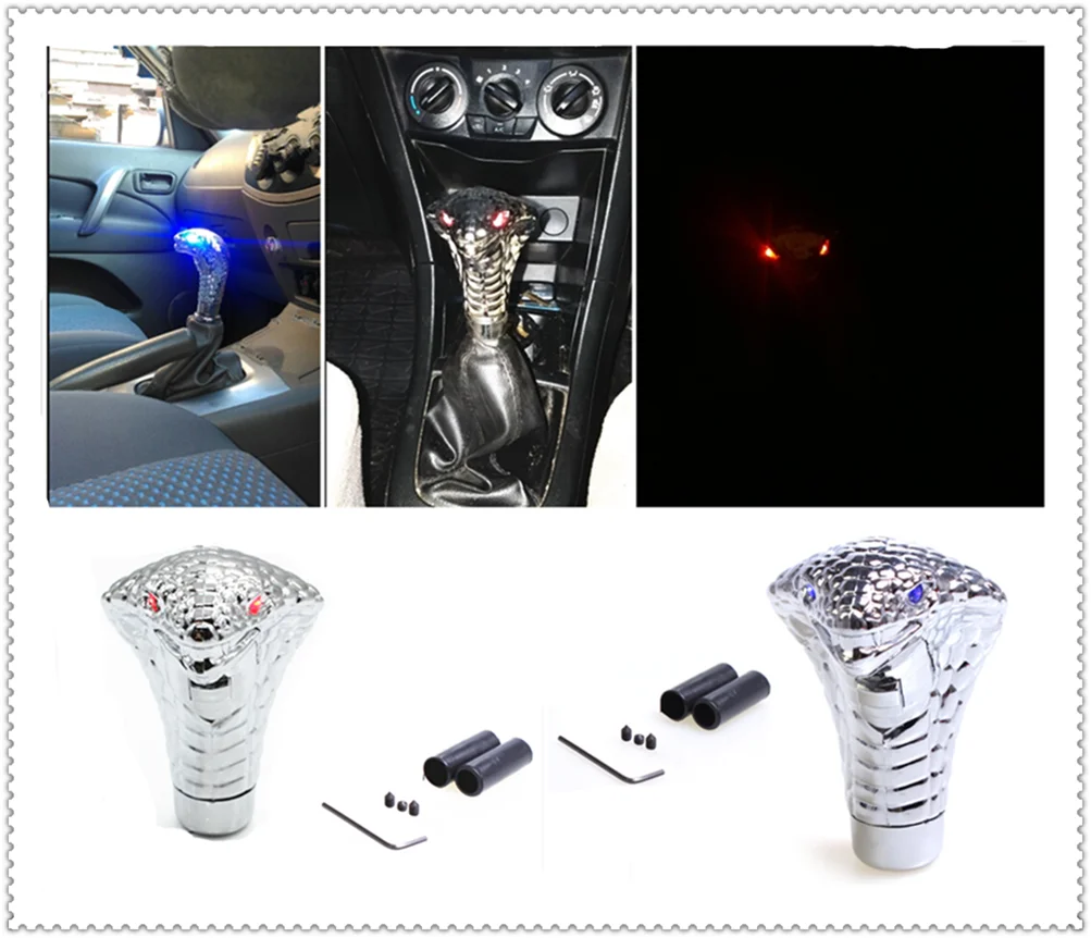 Universal Car manual shift knob light with eye chrome cobra lever for BMW M8 M550i M550d M4 M3 M240i M140i 530i 128i | Автомобили и