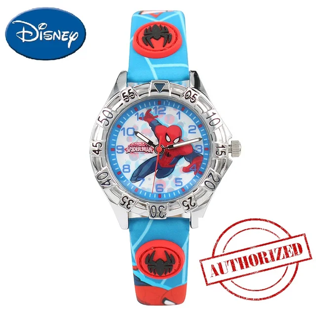 Marvel Avengers Disney Boy Spider-Man Red Black Blue Kid PU Band Round Japan Qua Marvel Avengers Disney Boy Spider-Man Red Black Blue Kid PU Band Round Japan Qua
