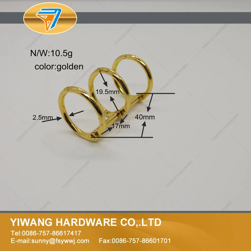 3ring Hot selling gold metal calendar binder ring calendar binding ring