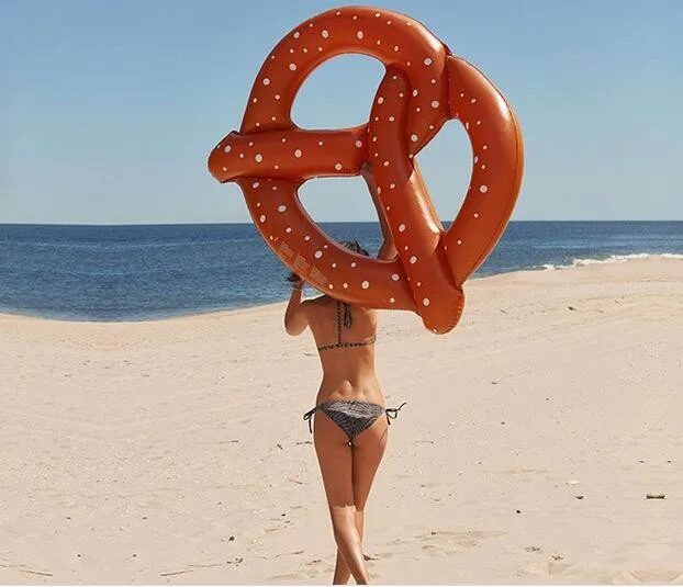 Inflatable Pool Toy Donut Shape Float Raft Swim Gigantic Circle Ring  (5)