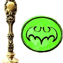 Винтаж Бэтмен Бат индивидуальный логотип роскошные Воск уплотнительное штамп латунь павлин металлической ручкой подарочный набор