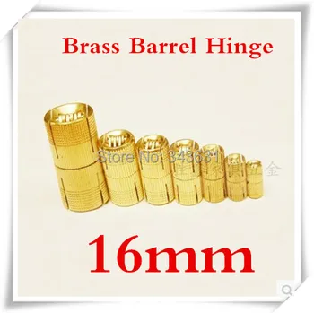 

10pcs 16mm Brass Barrel Hinge Cylindrical Hidden Cabinet Hinges Concealed Invisible Mortise Mount Hinge