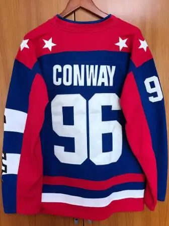 96 Charlie Conway Mighty Ducks Jersey 66 Gordon Bombay 33 Greg Goldberg 99 Adam Banks 9 Kariya 8 Selanne Movie Hockey Jerseys