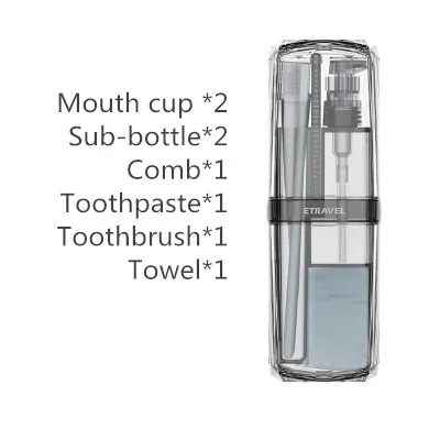 Креативный набор для мытья посуды, портативный набор зубных щеток, зубная щетка, коробка для хранения зубной пасты, чашка для рта, суб-бутылка, дорожный ящик для хранения для ванной комнаты - Цвет: 7
