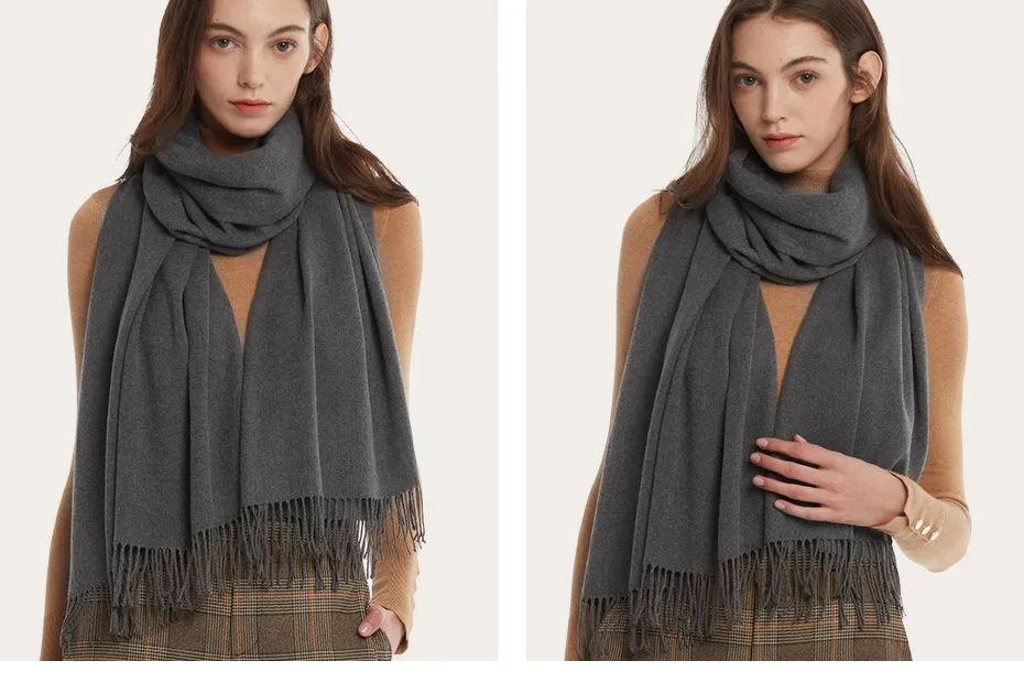 FURTALK кашемировый женский зимний шарф шаль Пашмина шаль обертывания мягкий теплый одеяло шарфы для женщин AD012