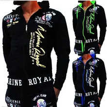 Zogaa 2019 Zipper Hooded Letter Printed Sportswear Men Set Tracksuits Casual Hoodie 2pcs Sweatshirt + Pants Set Clothing Zogaa 2019 Zipper Hooded Letter Printed Sportswear Men Set Tracksuits Casual Hoodie 2pcs Sweatshirt + Pants Set Clothing
