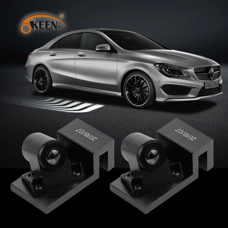 

OKEEN 2018 New Arrival Unverisal Car LED Welcome Ghost Shadow Courtesy Angel Wing Projector Light For Car Motorcycle 12V 24V
