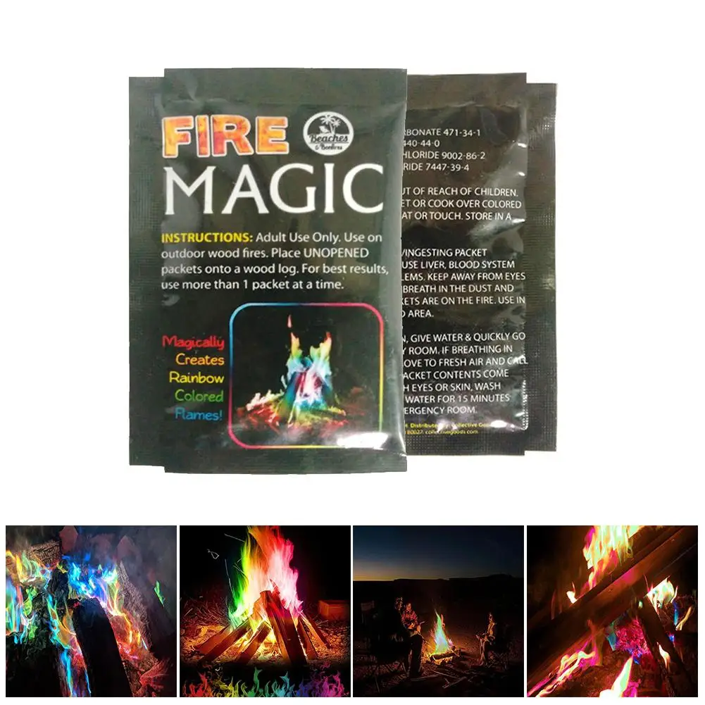 

15g Fire Powder Magic Trick Coloured Flames Bonfire Fireplace Pit Patio Toy