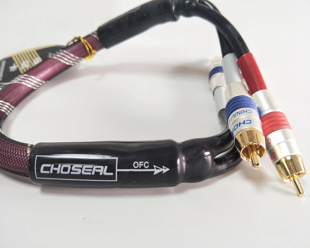 Choseal-Q-820-Hifi-Audio-Interconnect-Cable-With-Gold-Plated-RCA-Plug-OFC-1-Meter08