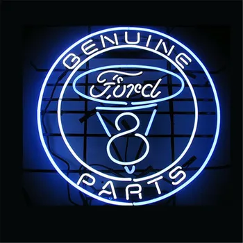 

17*14" GENUINE FORD PARTS NEON SIGN Signboard REAL GLASS BEER BAR PUB Billiards display Restaurant christmas Light Signs