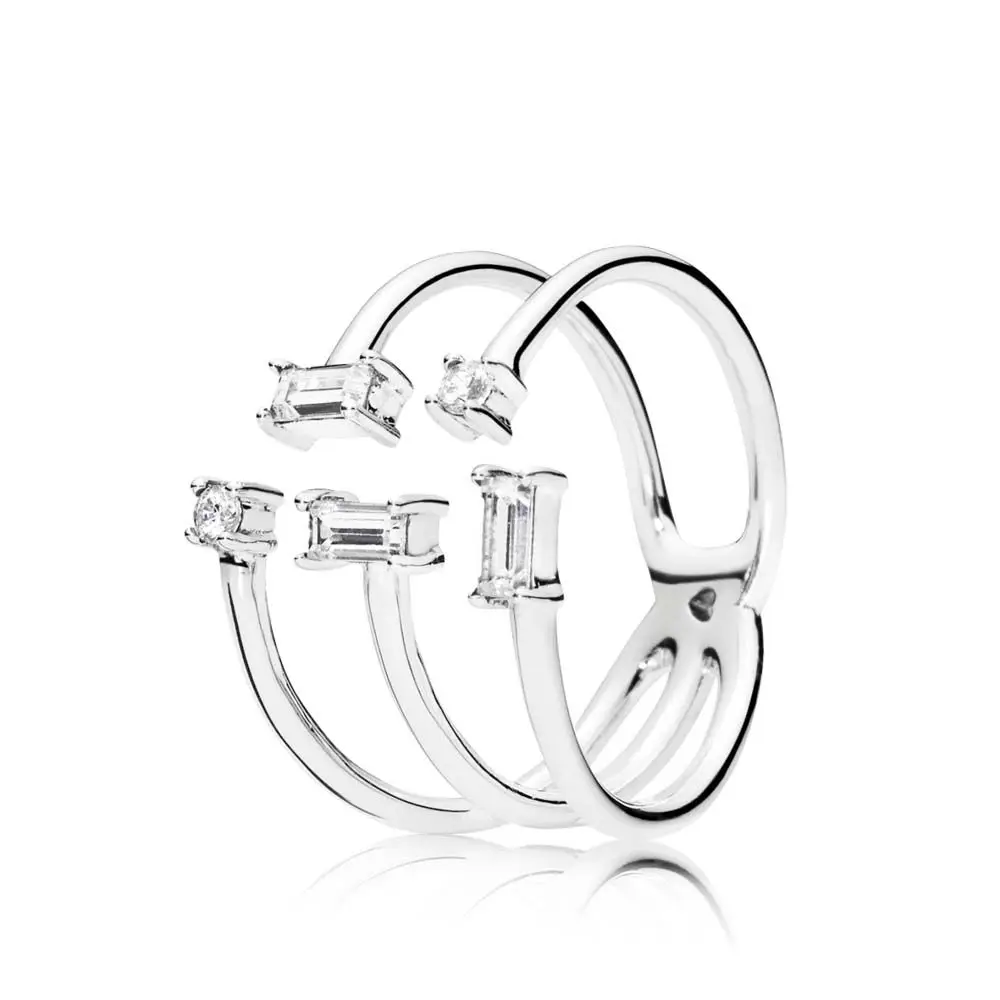 

2018 Winter Authentic 925 Sterling Silver Original Shards of Sparkle Europe Ring For Women Bead Charm Birthday Gift DIY Jewelry