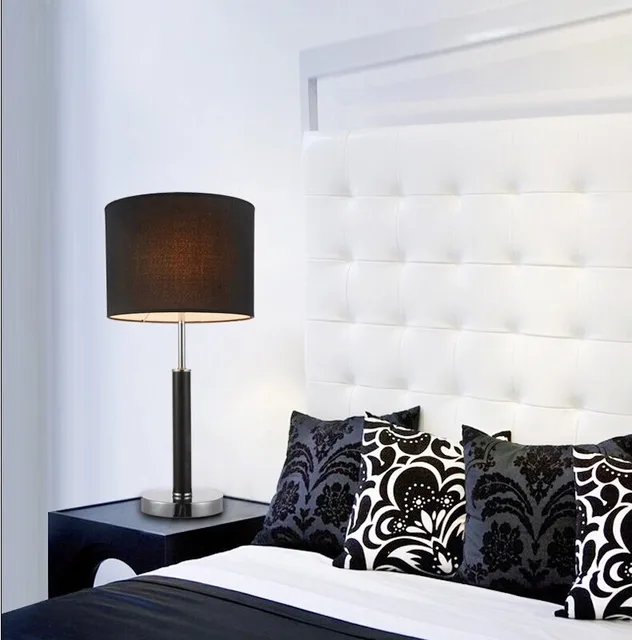 Moderne Zwart/Wit Tafellamp Licht Slaapkamer Decoratie Bed Licht ... Moderne Zwart/Wit Tafellamp Licht Slaapkamer Decoratie Bed Licht ...