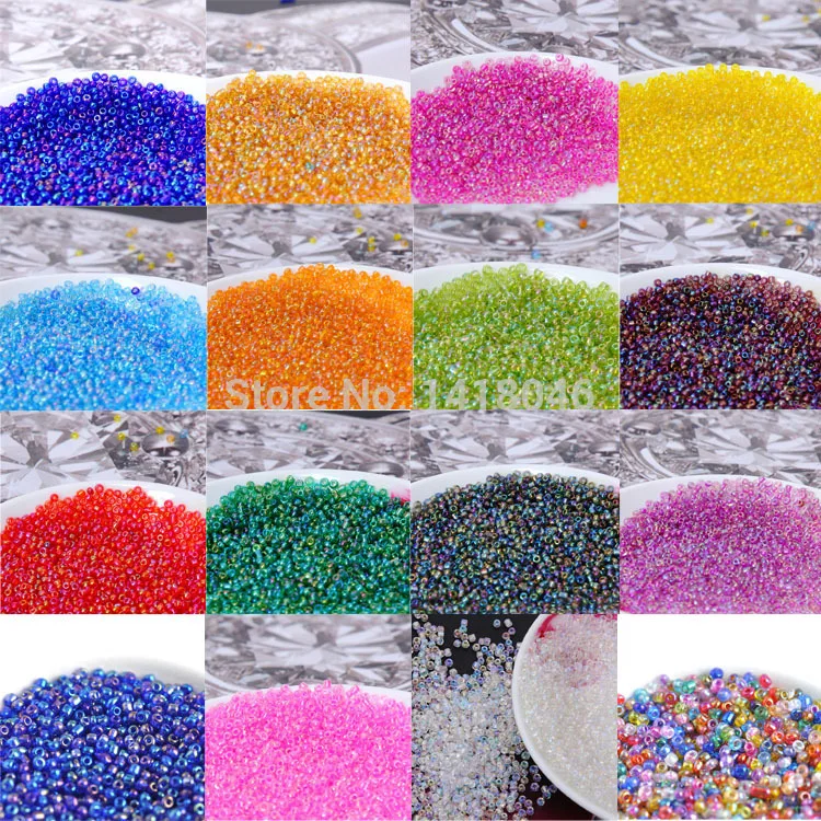 

2mm 1500pcs 17 AB colors Czech Glass Seed beads,crystal spacer beads For Clothing decoration BL004-2X