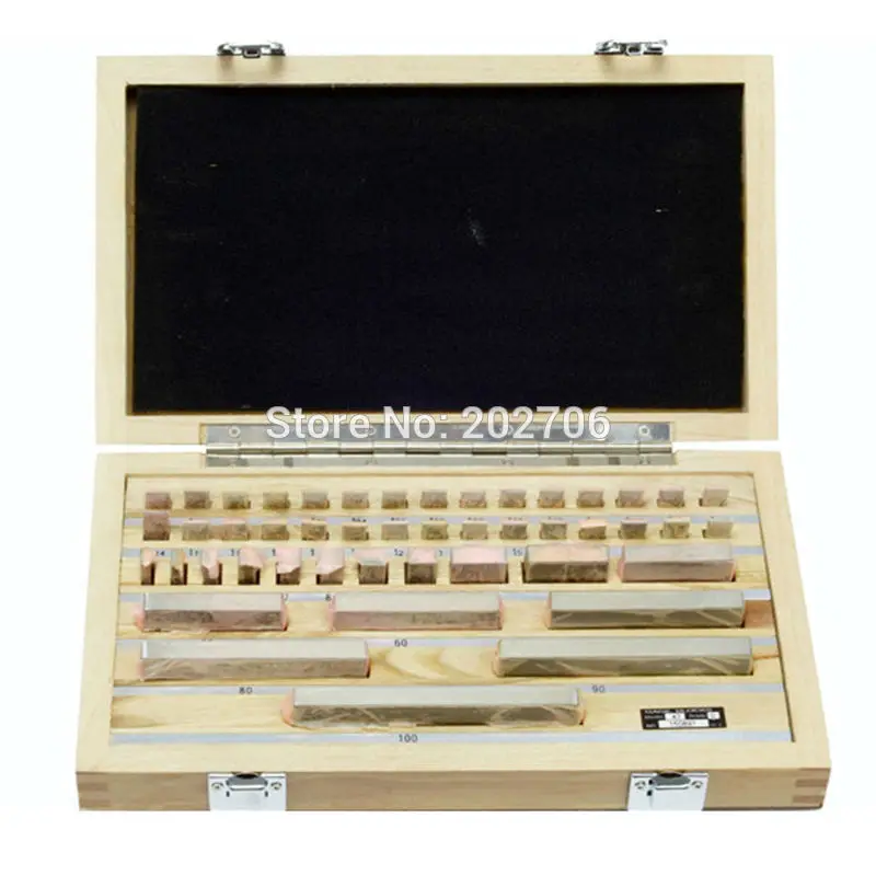 

1.005-100mm 0 grade Block Gauge 47Pcs/Set 1 grade Inspection Block Gauge Measurement Caliper Tool block