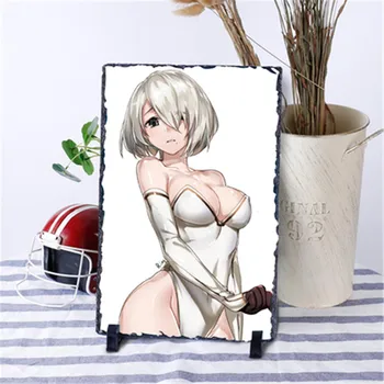 

20X20CM NieR:Automata Robot YoRHa No. 2 Type B Craft Slate Painting Creative Cartoon Home Decoration Accessories X997
