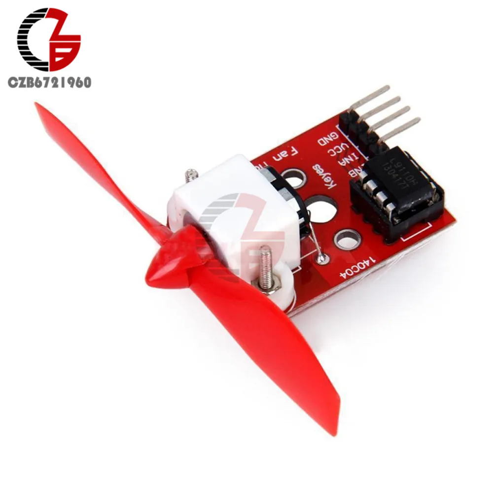 

5V L9110 Red Fan Motor Module Fan Propeller Firefighting Robot For Arduino DIY