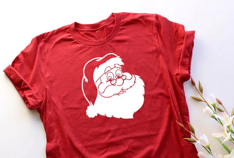 Christmas Santa Claus T Shirt, Merry Christmas Shirt Unisex Holiday Tee Family Christmas Customizable