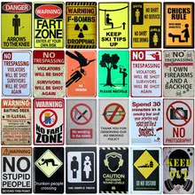 [SQ-DGLZ] Предупреждение надписями/опасность металлический знак бар декор для стен в винтажном стиле Изделия из металла домашний декор настенная живопись таблички плакат