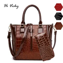2Pcs Luxury Patent Alligator Leather Handbags Women Bags Designer Brand Famous Tote Female Shoulder Bags Clutch Purse Bag Sets 2Pcs Luxury Patent Alligator Leather Handbags Women Bags Designer Brand Famous Tote Female Shoulder Bags Clutch Purse Bag Sets