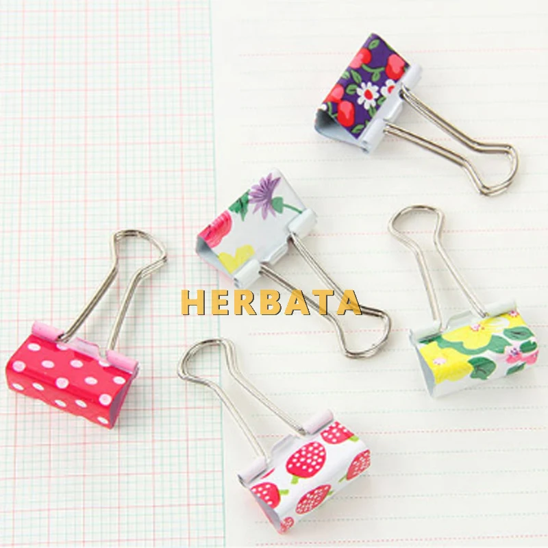 Зажимы для макияжа фруктового цвета 4 шт./лот 19 мм|purse designer|supply schoolsupply metal |
