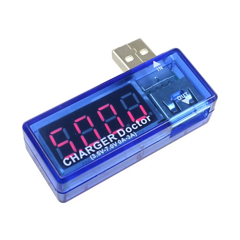 Urijk USB ток Напряжение метр мини LCD экран творческий телефон Напряжение тестер доктор Портативный мобильный Мощность зарядное устройство детектор - Цвет: Blue