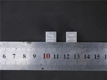 

99.99% High Purity Mg Magnesium Metal 1.64g Carved Element Periodic Table 10mm Cube
