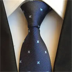 ГКНТ Новинка 2017 Gravata звезды печати 8 см тонкий шелк, Свадьба шеи галстук Corbatas Для мужчин s Галстуки для Для мужчин галстук синий Cravate A006