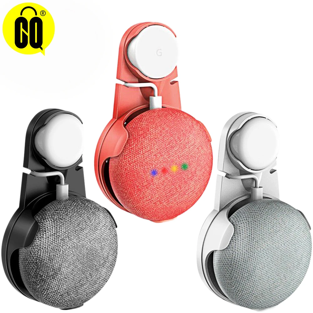 

Outlet Wall Mount Stand For Google Home Mini Voice Assistants, Compact Holder Case Plug in Kitchen Bathroom Bedroom.