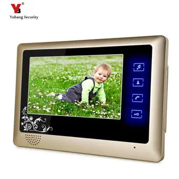 

Yobang Security 7" indoor monitor with touch button for video door phone Door Intercom indoor screen not have outdoor camera