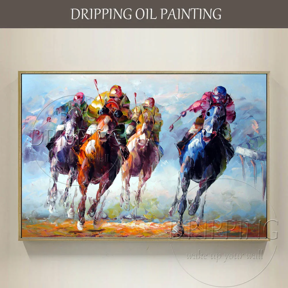 

Skilled Painter Team Directly Support High Quality Polo Oil Painting on Canvas Hand-painted Polo Sport Oil Painting for Wall Art