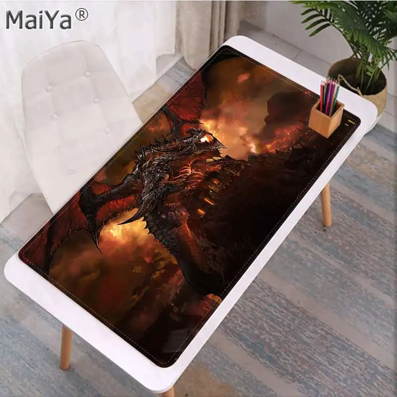 Lock Edge 40X90cm Maiya винтажный крутой Мир Warcraft натуральный резиновый игровой коврик для мыши Настольный коврик большой коврик для мыши клавиатуры коврик - Цвет: Lock Edge 40X90cm
