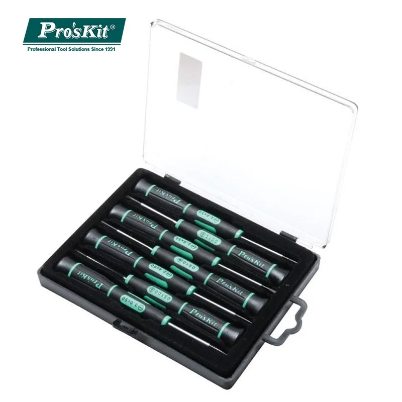 

7Pcs Brand Pro'sKit SD-081A Electronic Precision Set Screwdriver with Slotted and Phillips