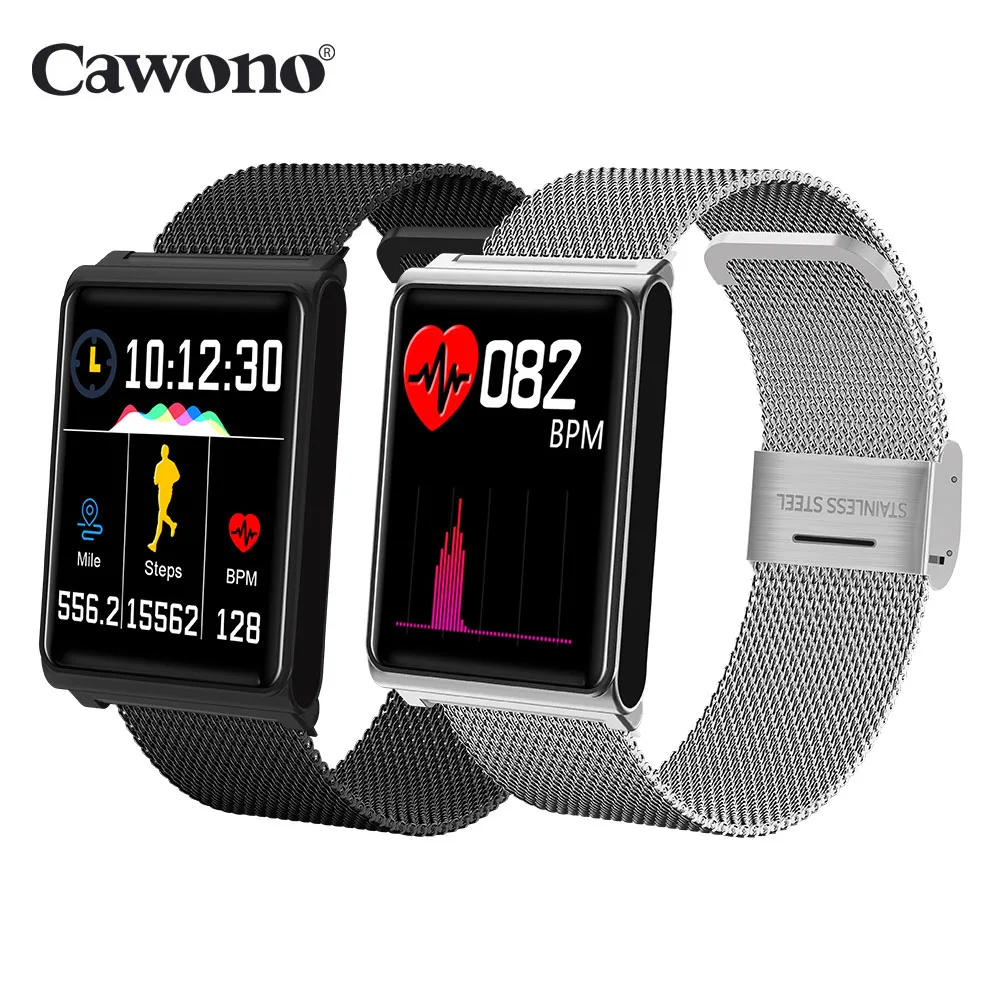 Cawono CN98 смарт браслет 1 3 дюймов OLED Экран Фитнес крови монитор сердечного ритма