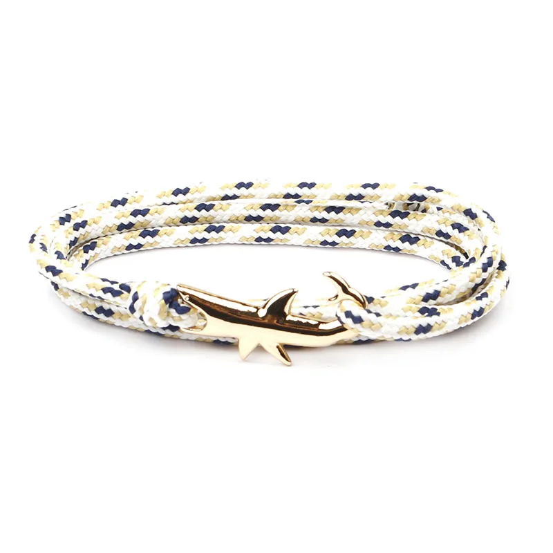 18 Цвета дополнительно Лидер продаж браслеты викингов для Для мужчин и Для женщин Серебряная Акула Многослойные Веревка Браслет Homme Femme Для