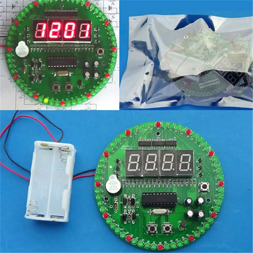 Diy 60 second rotating electronic clock suite 60s