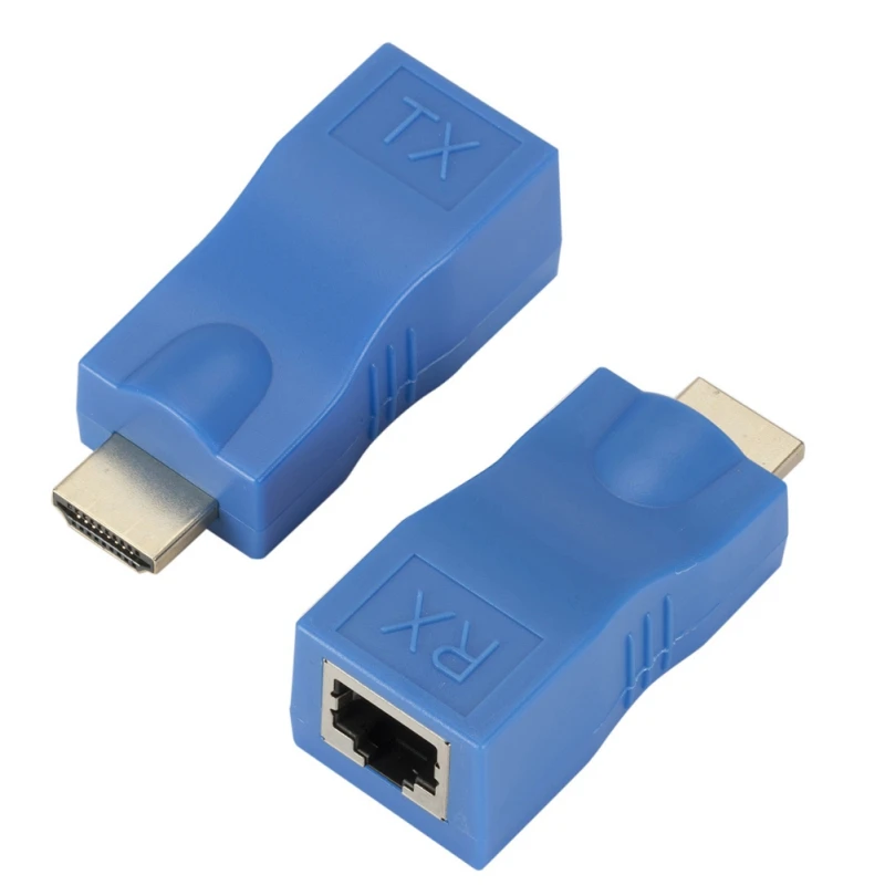 

2 pcs HDMI Extender Cables HDMI to RJ45 Network Adapter Up to 2.5 Gbps