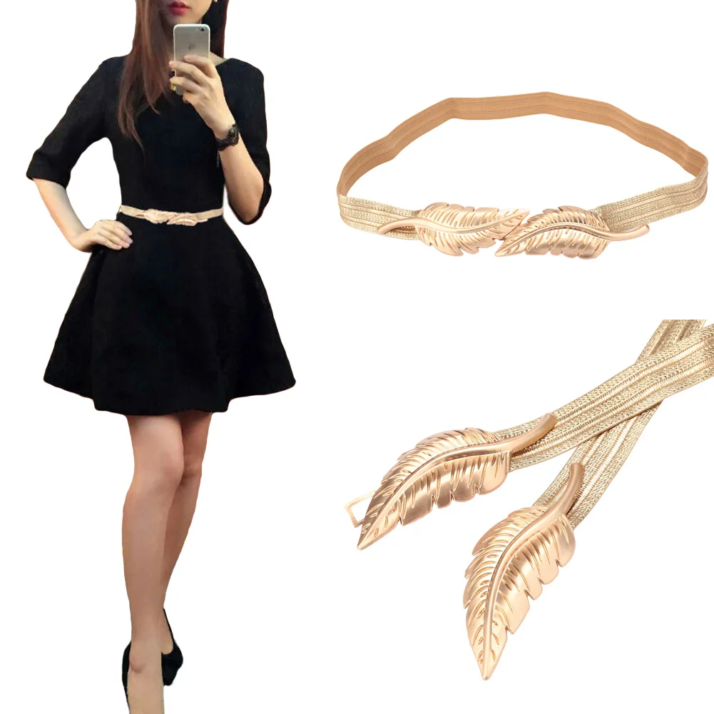 Buy Vintage Women Belt Leaves Designer Clasp Front