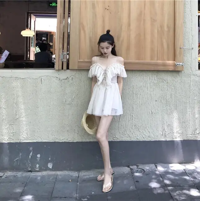 

Sexy sweet lolita dress vintage v-neck falbala mesh bandage victorian dress kawaii girl gothic lolita op loli cos