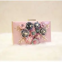 Цветы из ткани ручной работы пакет для сбора листьев Роскошная вечерняя сумка Свадебный клатч невесты сумка жемчужные вечерние сумочки мини кошельки Кошелек