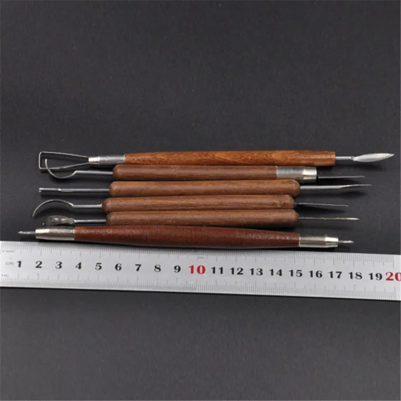 6Pcs New Clay Sculpting Set Wax Carving Pottery Tools Shapers Polymer Modeling Kit P0.05 | Инструменты