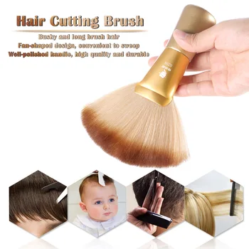 

Hair Cutting Brush Barber Cleaning Neck Duster Fan-shaped Sweep Brush Face Duster Professional Hairdressing Tool for Salon