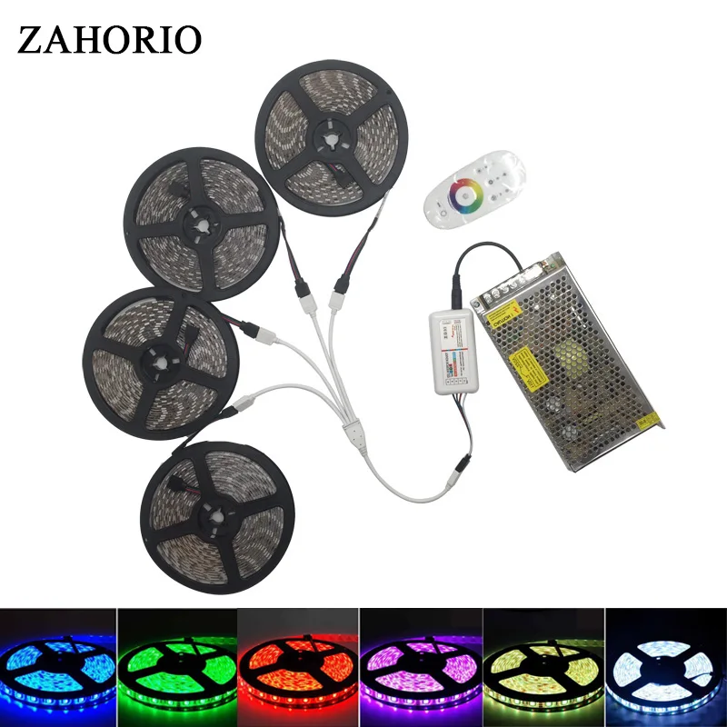 Светодиодная лента rgb 5050 20 м 5 10 светильник гибкая светодиодная водонепроницаемая