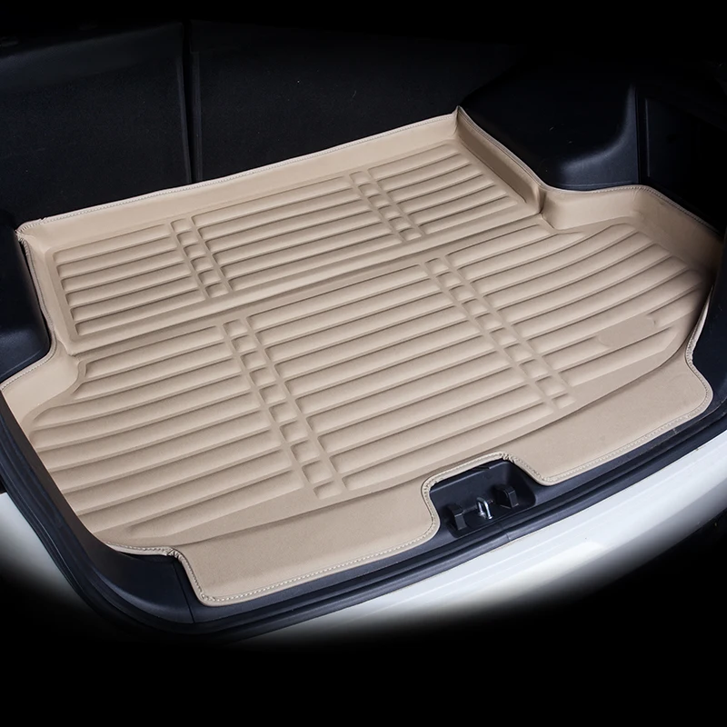 Lsrtw2017 волокна кожи багажник автомобиля коврик для hyundai solaris 2010 2011 2012 2013 verna - Название цвета: beige