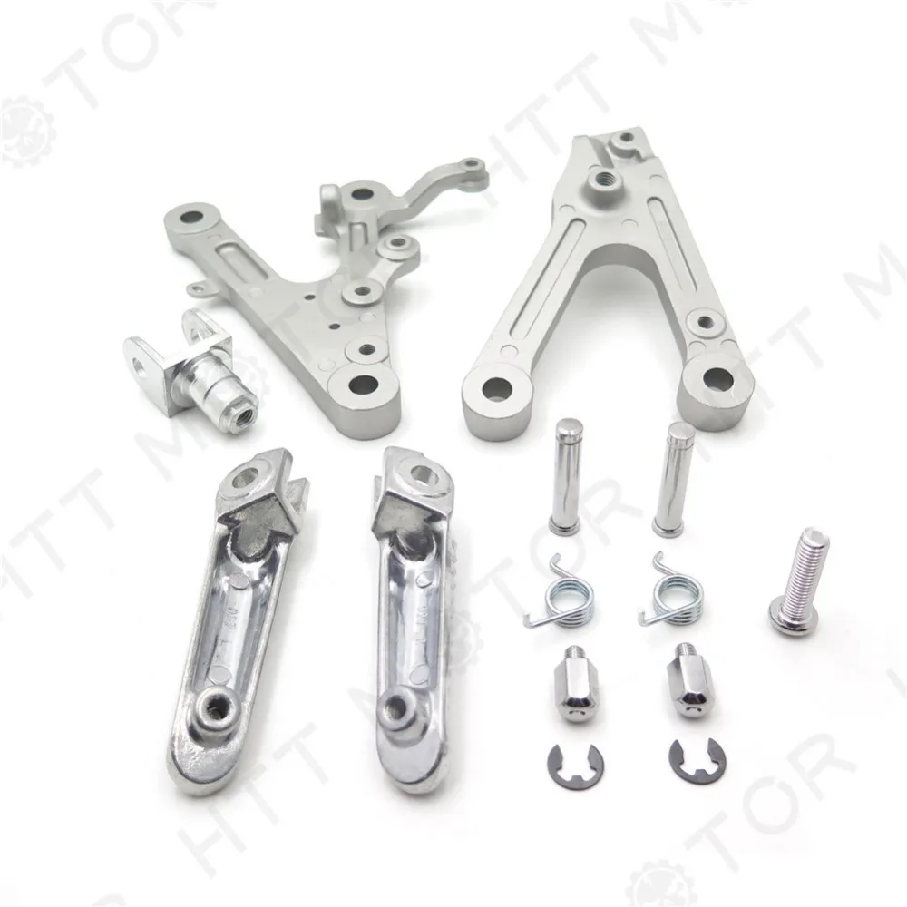 Aftermarket мотоциклетные части передний всадник подножки кронштейны для 2003-2010 Yamaha R6 серебро