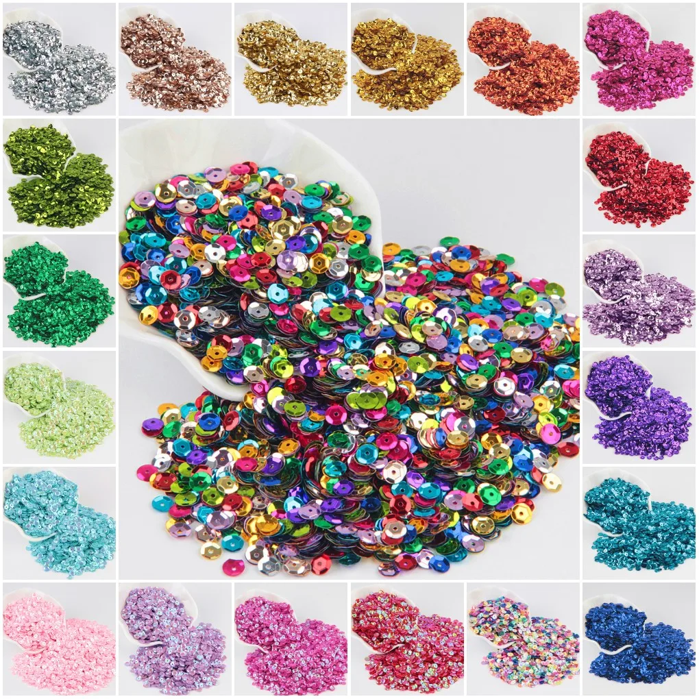 Круглая пайетка из ПВХ с пайетками 6 мм|loose sequins|6mm sequinssequin loose |